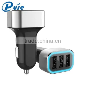 Factory New Product Promotional Multicolor 3 Port Usb Car Charger With LED Light Indication thumbnail-4