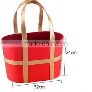 Wholesale Custom Fancy Leather Wine Gift Storage Basket thumbnail-3