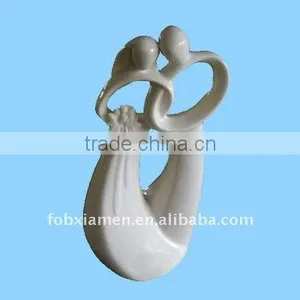 Ceramic White Circle of Love Collectable Wedding Cake Toppers Figurine thumbnail-1