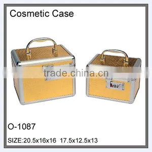 2pcs Sets Yellow Fabric Eva Cosmetic Case thumbnail-1