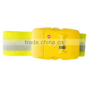 Yellow Baggage Secure Belt 2m Travel 3-Dial Combination TSA Lock Suitcase Strap Belt thumbnail-1