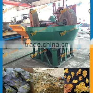 Low Investment Gold Extraction Wet Pan Mill for Gold Grinding Machine thumbnail-4