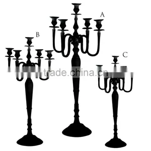 Tall Silver Candelabra for Wedding Centerpiece, Candelabra for Wedding thumbnail-2