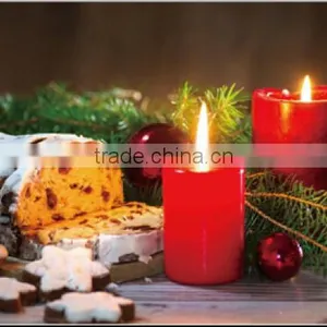 Placemats Unique Design 3D Art Painting Waterproof Washable PP Table Mats, Candles thumbnail-1