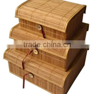 The Fashion Seller Stylish Bamboo Pattern 3 Sets Storage Box thumbnail-1