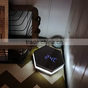 Latest Arrival Digital Alarm Clock With Make-up Mirror LED Night Light Digital Thermometer Multifunctional Wall Desk Clock thumbnail-6