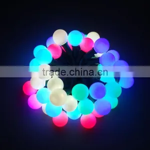 Full Color Christmas Holiday Decoration Light Decoration LED String Light F8 RGB Strawhat LED Light thumbnail-2