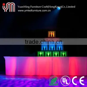 Modern Light Up Bar Table/Plastic Led Bar Table/Glowing Led Bar Table YM-BT9080 YM-BT8090 thumbnail-1