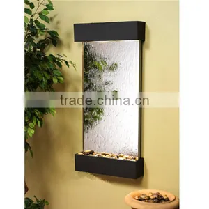 Stainless Steel Wall Mounting Mirror Water Fall Fountain Indoor Entryway thumbnail-1