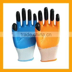 High Quality Double Dipped Smooth Nitrile Oil Proof Work Gloves thumbnail-1