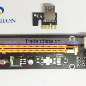 60cm USB 3.0 PCIE 4PIN X1 TO X16 With Power Supply Cable / PCI-e 6PIN 1x to 16x Adapter thumbnail-1