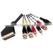 SCART PLUG TO 2 RCA PLUG+2 Cable VK30384 thumbnail-1