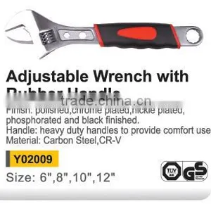 Y02009 Wholesale Adjustable Spanner With Rubber Handle thumbnail-1
