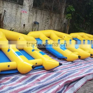 3 Tubes Inflatable Fish / Inflatable Flying Fish Banana Boat For Water Sports thumbnail-2