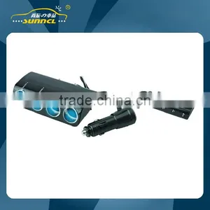 1 to 4 Car Cigarette Lighter Adapter Socket With Switch for IPhone , Tablet , Samsung thumbnail-1