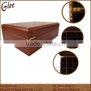 MDF Natural Wooden Tea Tin Box With 12 Compartments thumbnail-1