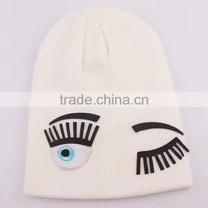 Winter Kid Knitted Cap Beanies With Big Eye Glue Chapter thumbnail-3