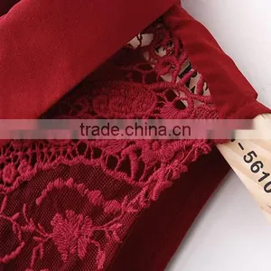 Sleeveless Lady Chiffon Blouse Tops Sexy Lace Blouse Tops for Woman thumbnail-2