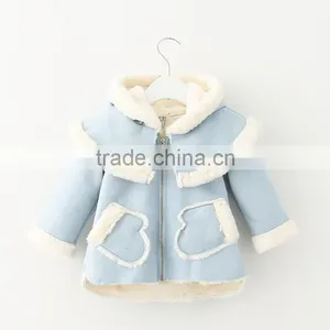 Wholesale Clothing for Sale Winter Thick Girls Suede Coat Model With Pocket thumbnail-1
