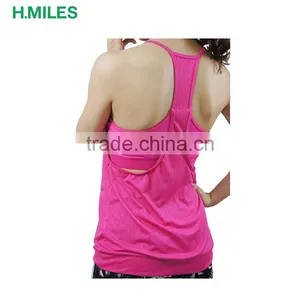 Slim Fitting Fitness Wear Tank Top Ladies Gym Singlets/women Yoga Vest thumbnail-3