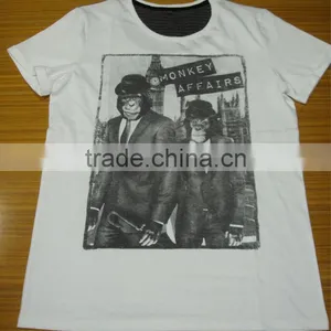 Mens T-shirt, Fashionable High Quality Short Sleeve Printed Cotton T-shirt thumbnail-1