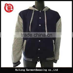 Button Closed Strip Hoody Jacket Mens Polyester Jacket thumbnail-3
