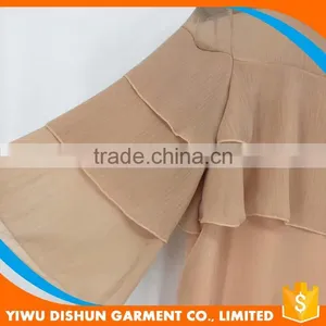 Women Latest Designs Good Quality Layered Prom Chiffon Pink Dress thumbnail-2