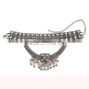 2016 Hot Sale Alloy Short Silver Collar Necklace Jewelry for Women thumbnail-3