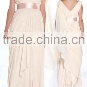 Light Pink Arab Muslim Wedding Dress Wedding Gown With Shoulders thumbnail-1