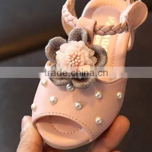 Zm35472a Fashion Kids Shoes New Designs Baby Girl Flower Flat Sandals thumbnail-4