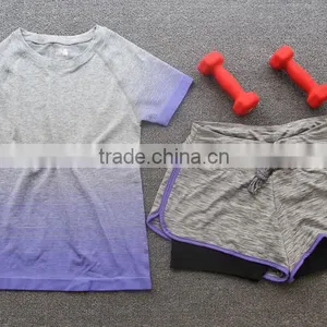 Zm10725a New Women Yoga Wear Running Workout Clothes Two-piece Outfit Shorts Fitness Yoga Wear thumbnail-6