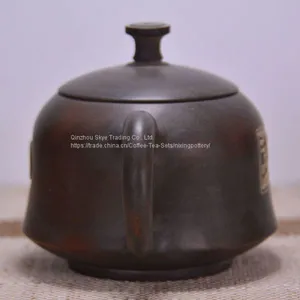 Pure Hand Carving Tea Pots Clay Teapot Rabbit Design Teapots Make in China thumbnail-2