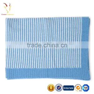 Soft High Quality Cheap Knitted Cashmere Baby Blanket thumbnail-3