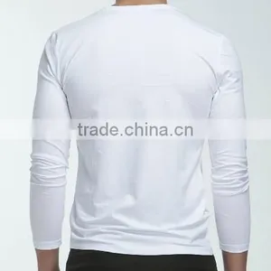 Men's Long Sleeve V-neck Pure Color Fashion R0026 thumbnail-4