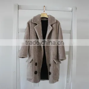 Myfur Genuine Sheep Shearing Fur Coat Pocket Cool-Chic Lady Winter Coat thumbnail-2