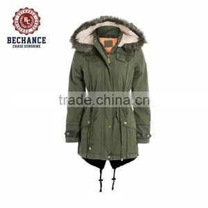 Women's Winter Parka With Faux Fur Hood PQ215 thumbnail-1