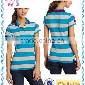Button Down Cotton Slim Style 100% Cotton Women Polo Shirt thumbnail-6