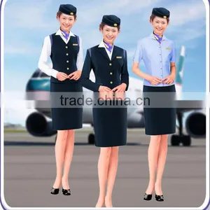 Airline Stewardess Uniform,hot Tailored Polyester Stewardess Uniform thumbnail-5