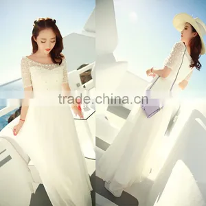 Hot Sale White Dress One-piece Dress Comfortable Loose Dress thumbnail-3