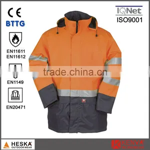 Hi Vis Long Jacket Men Protective Clothes Fireproof Covers thumbnail-1