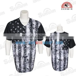 2017 Fashion Blank Baseball Jersey Uniform Custom Digital Baseball Jersey Wholesale Baseball Jersey thumbnail-1