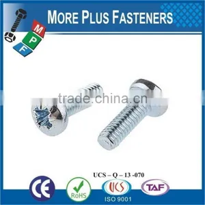 Made in Taiwan Slotted Phillips Pozi Pan Cheese Head Machine Screw Brass Material Stainless Steel Carbon Steel thumbnail-2