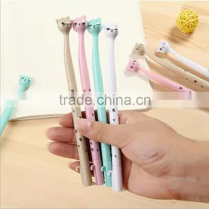 Cute Novel Cat Shape Promotional Gel Pen Gift for Schoold Kids thumbnail-5
