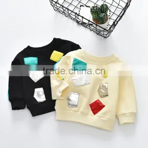B22637A Autumn New Fashion Thickened Cotton Fleece Long Sleeved Children's Sweatshirt thumbnail-1