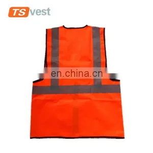 Outside Workers Wearing CE Safety Vest With PVC ID Pocket thumbnail-2