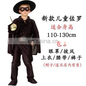 In Stock Halloween Adult and Kids Zorro Costume thumbnail-2