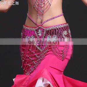 Y-2057 Egyptian Beaded Tassel Belly Dance Hip Belt thumbnail-4