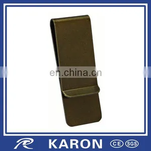 Blank Solid Brass Money Clip With Vintage Looking thumbnail-1