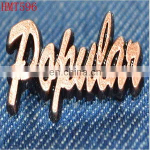 Jeans Embossed Metal Logo thumbnail-1