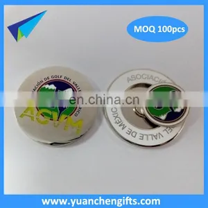 New Popular Magnetic Coin Golf Ball Marker With Metal Logo thumbnail-2